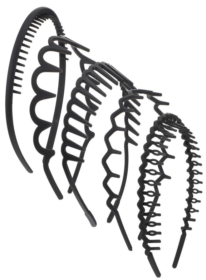 Hpmjz 5 Pcs Headband with Teeth Plastic Non-Slip Headband with Wavy Teeth Zigzag Headbands Fashion Effortless Hairband Accessory Shark Teeth Hair Comb Zig Zag Hair Hoop for Women Girls Men - Image 1
